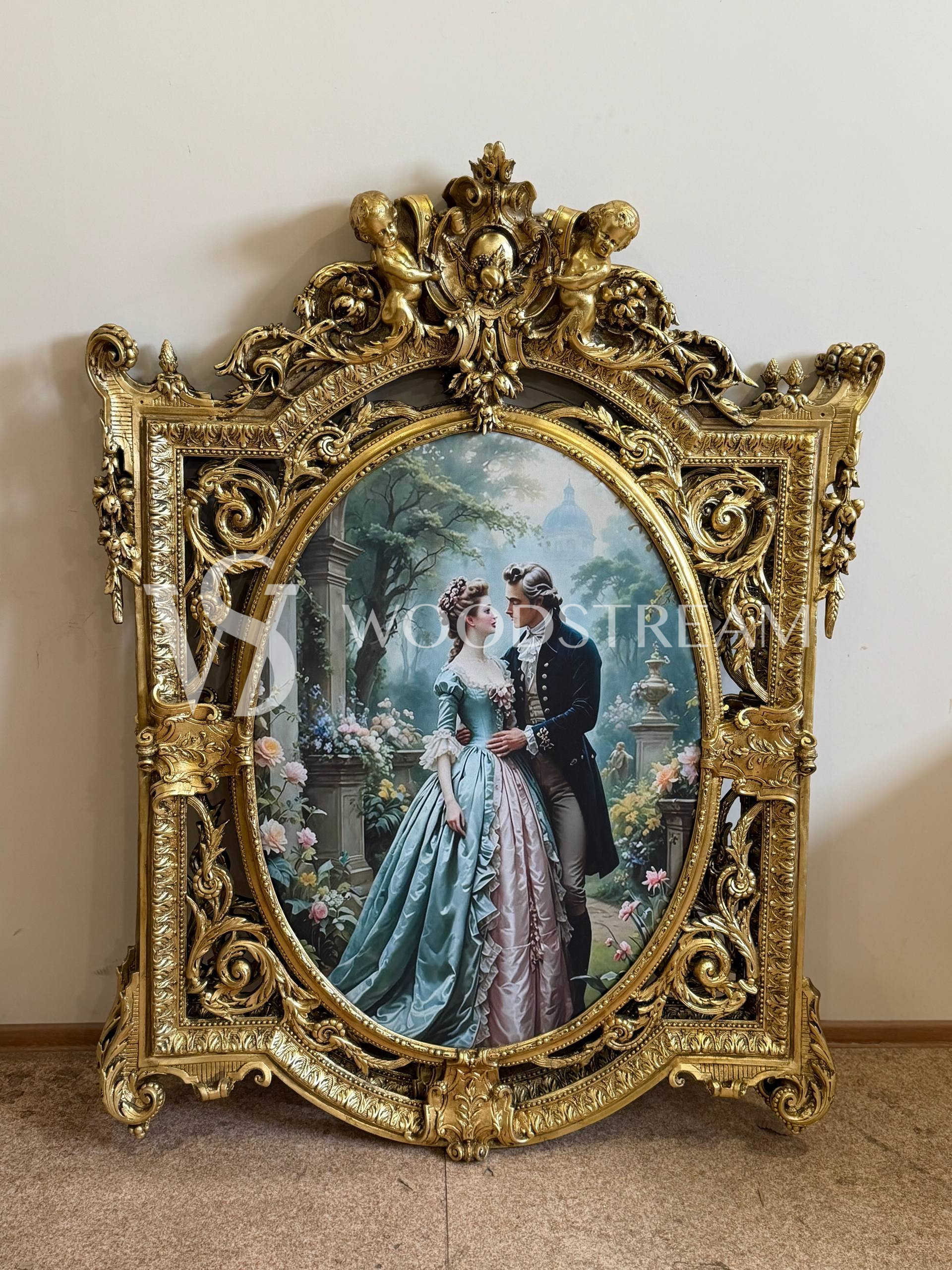 Картина/Печать в раме в стиле венецианского барокко с путти