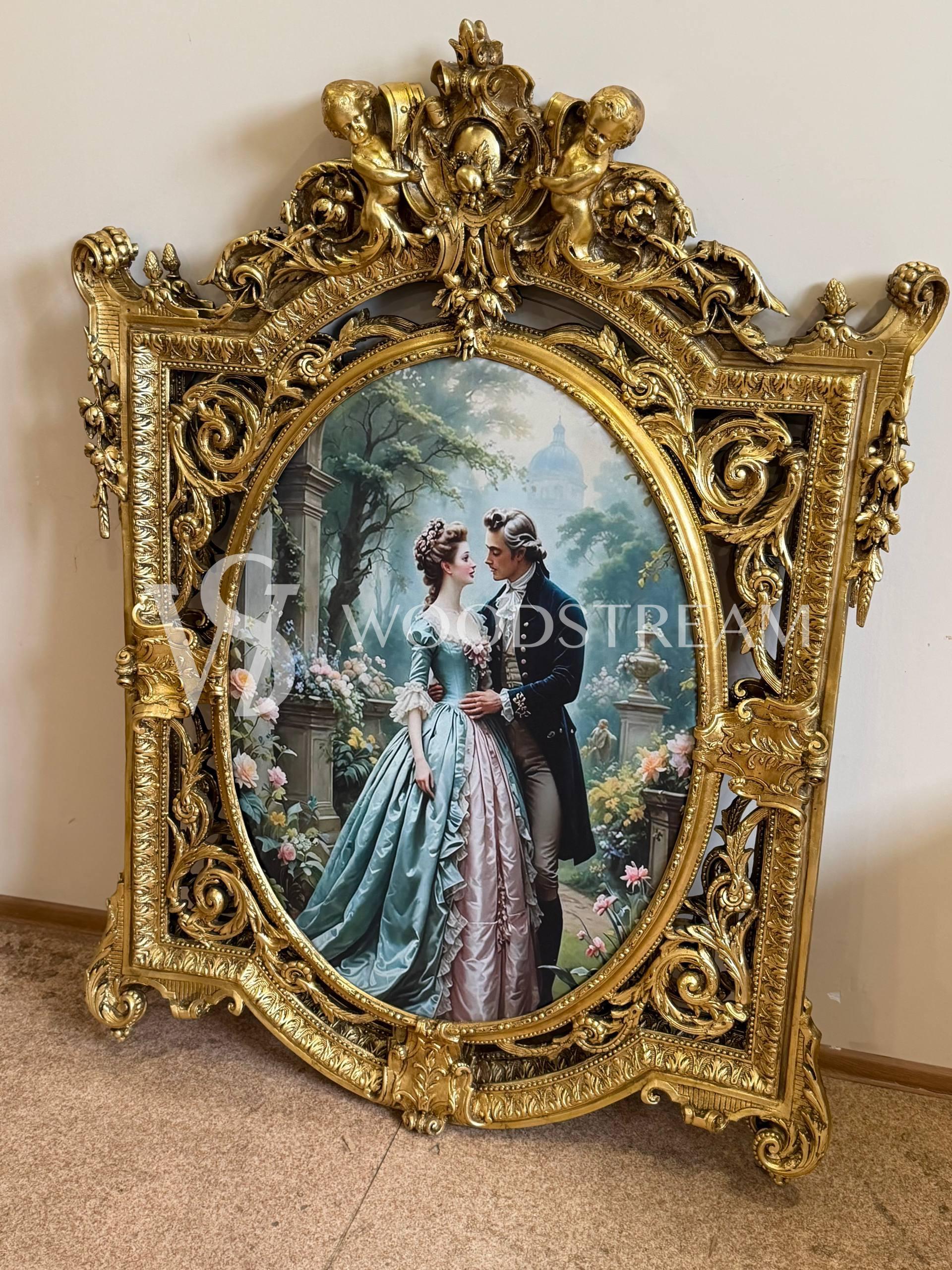 Картина/Печать в раме в стиле венецианского барокко с путти