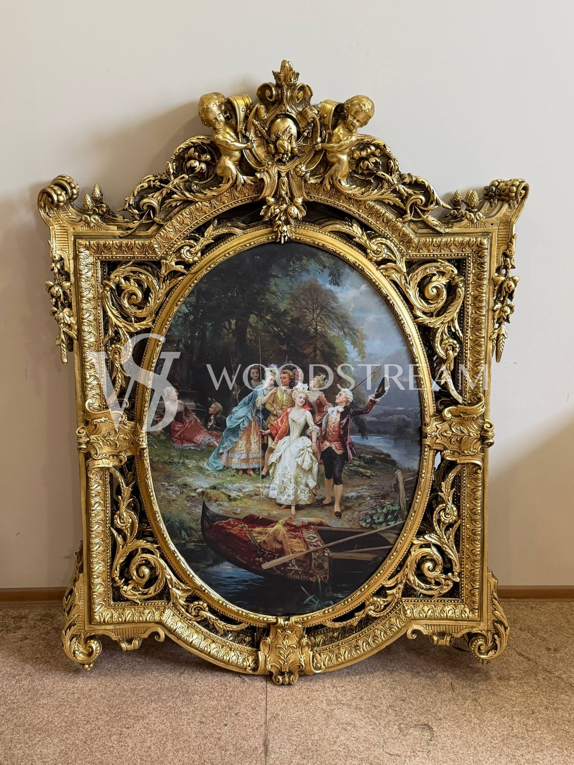 Картина/Печать в раме в стиле венецианского барокко с путти