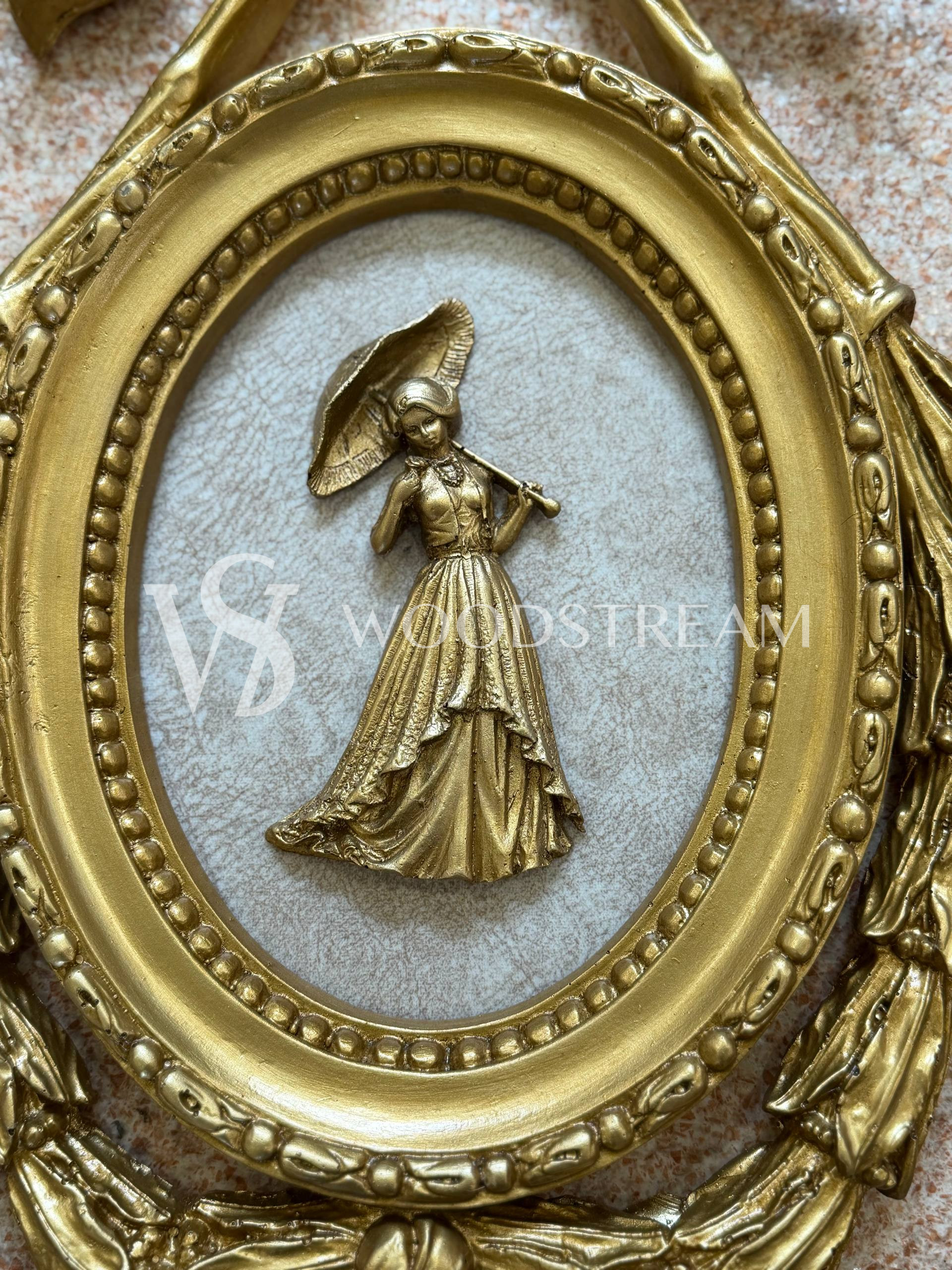 Декоративный элемент настенный/Картина/Барельеф в стиле Людовика XVI 2 штуки