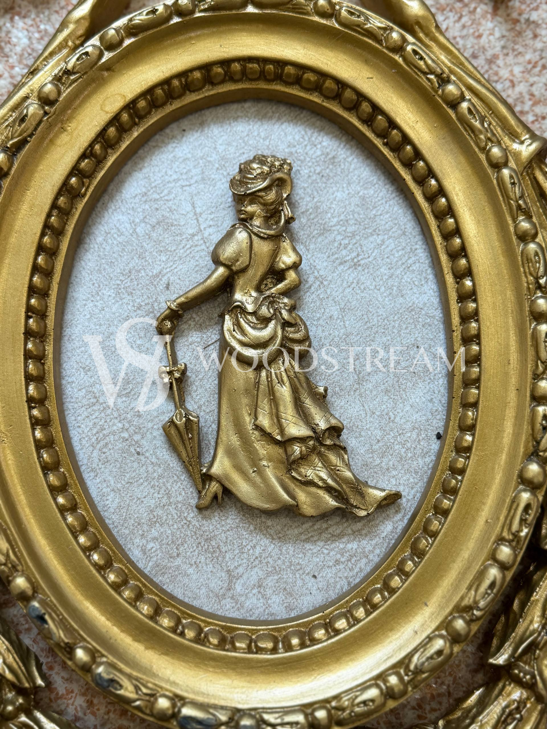 Декоративный элемент настенный/Картина/Барельеф в стиле Людовика XVI 2 штуки