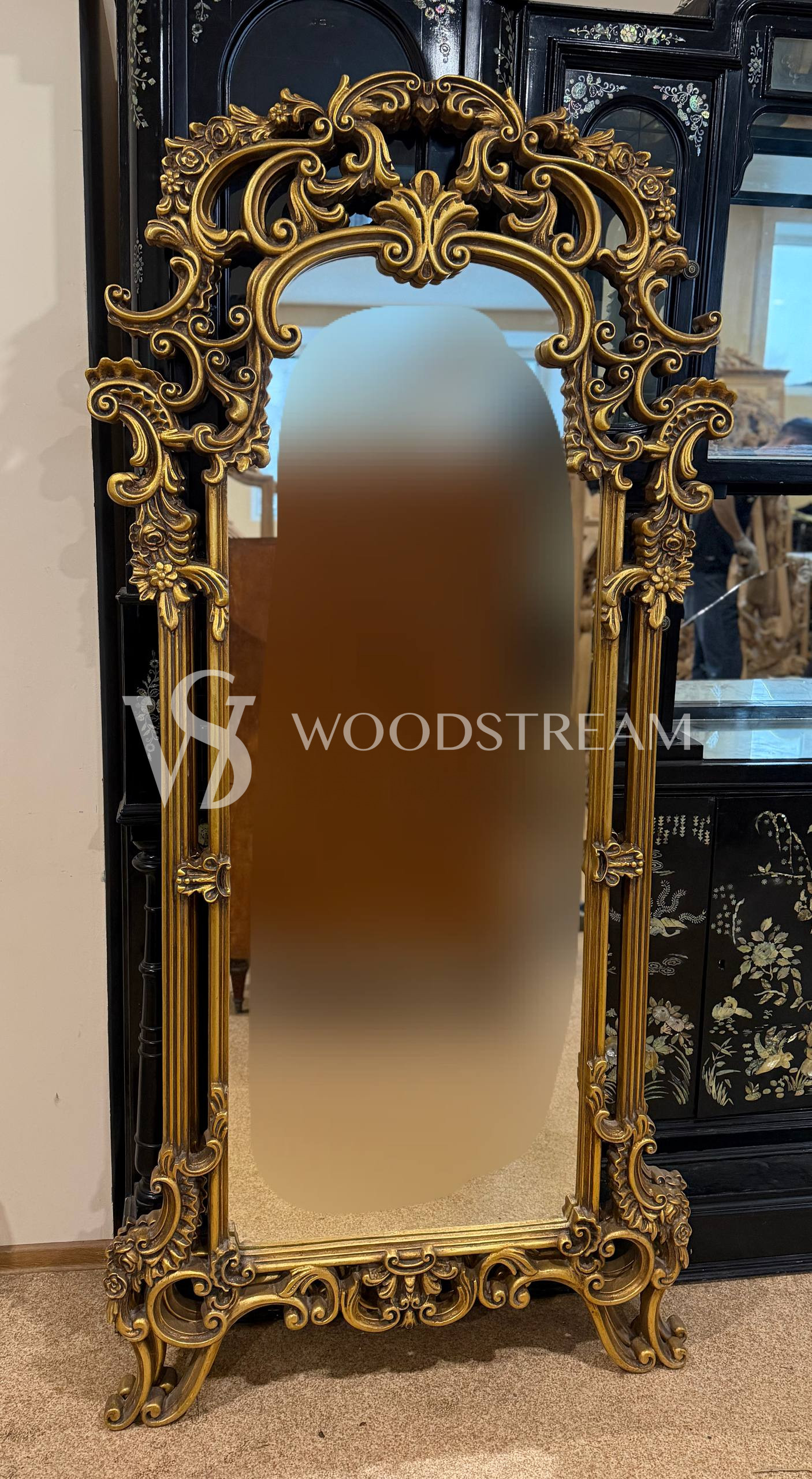 Зеркало напольное в стиле барокко