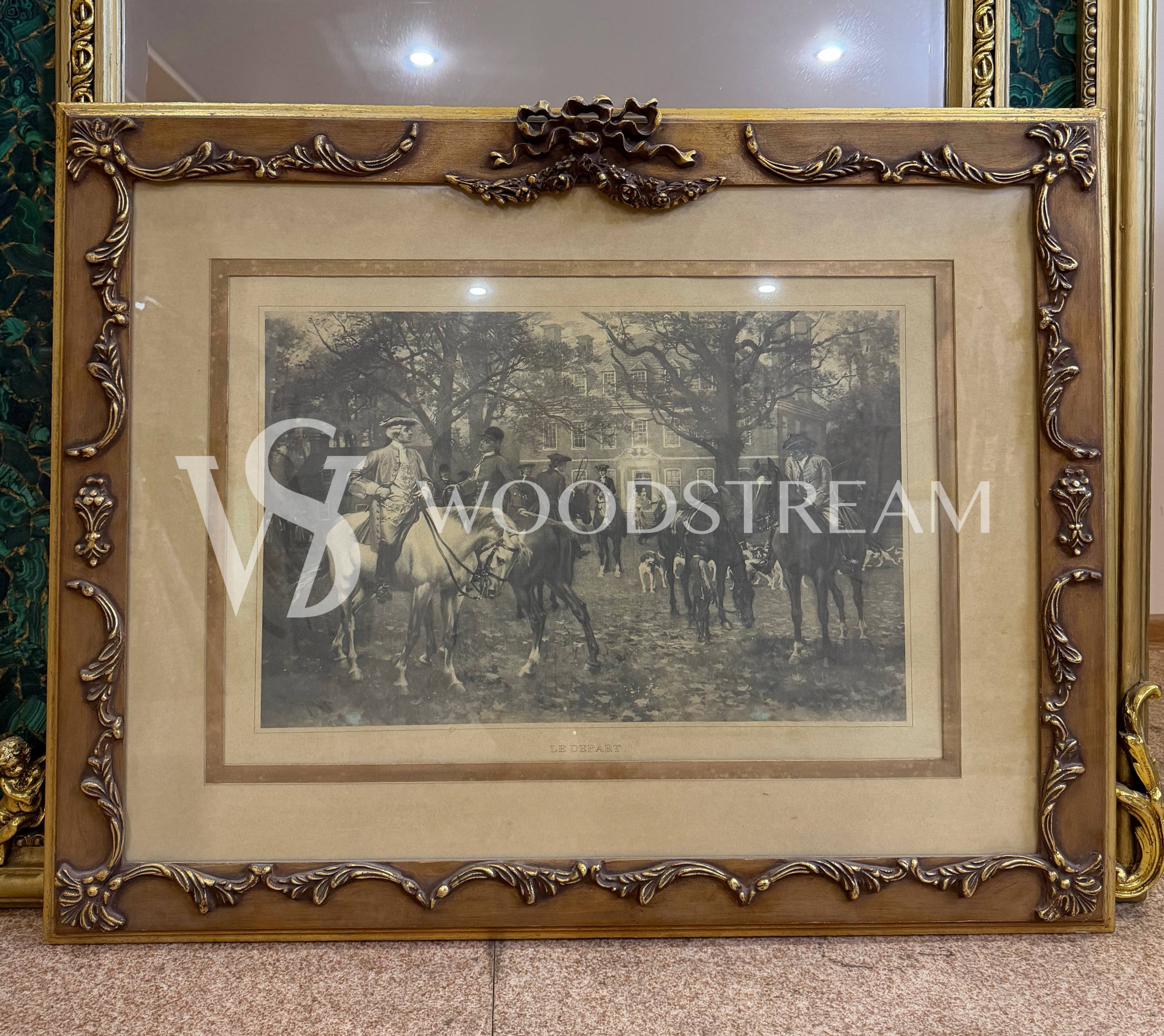 Картина/Гравюра в раме винтажная