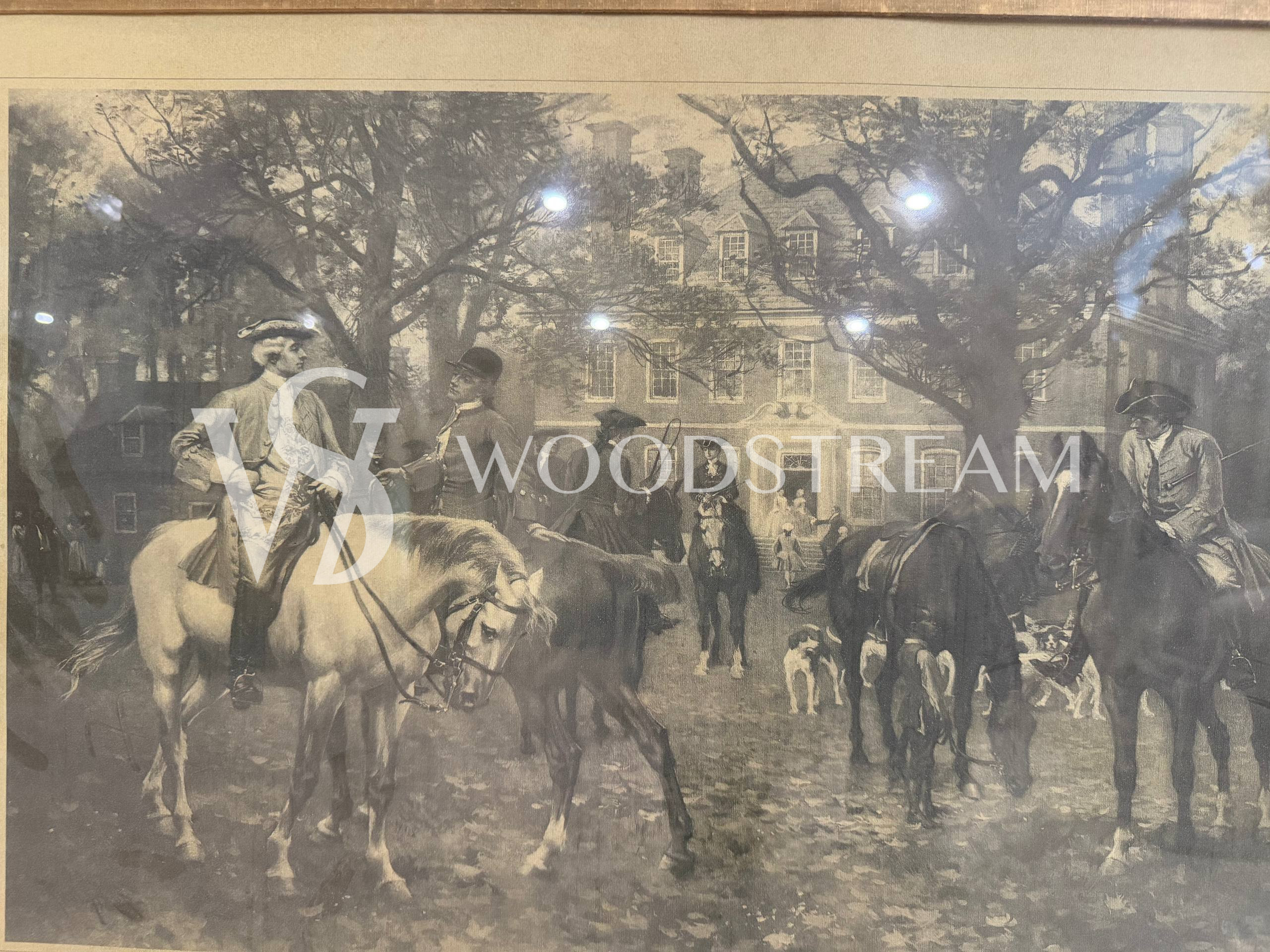 Картина/Гравюра в раме винтажная