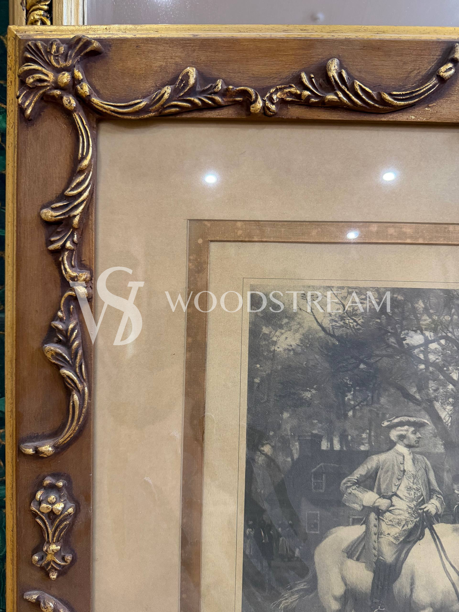 Картина/Гравюра в раме винтажная