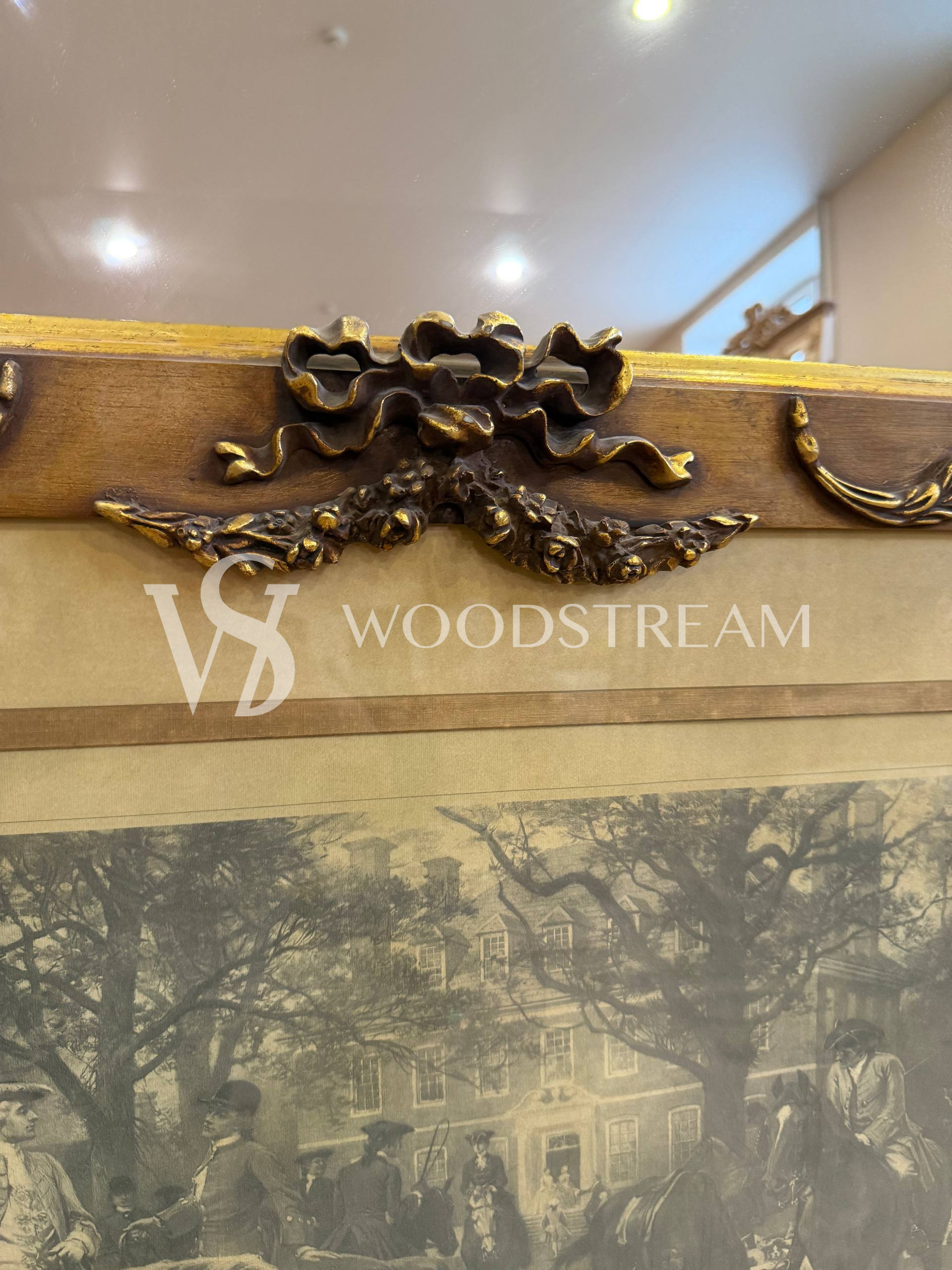 Картина/Гравюра в раме винтажная