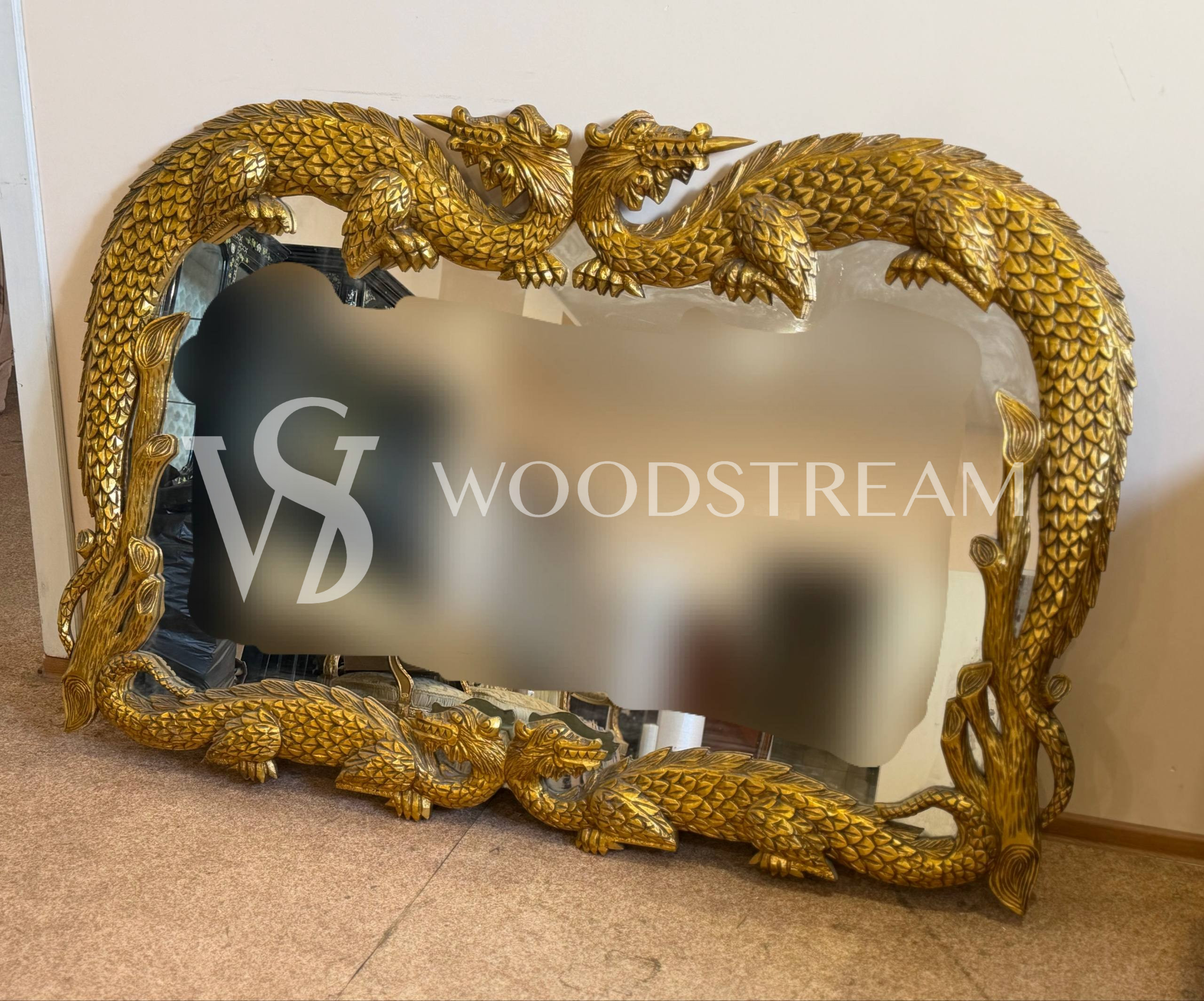 Зеркало настенное в восточном стиле с драконами