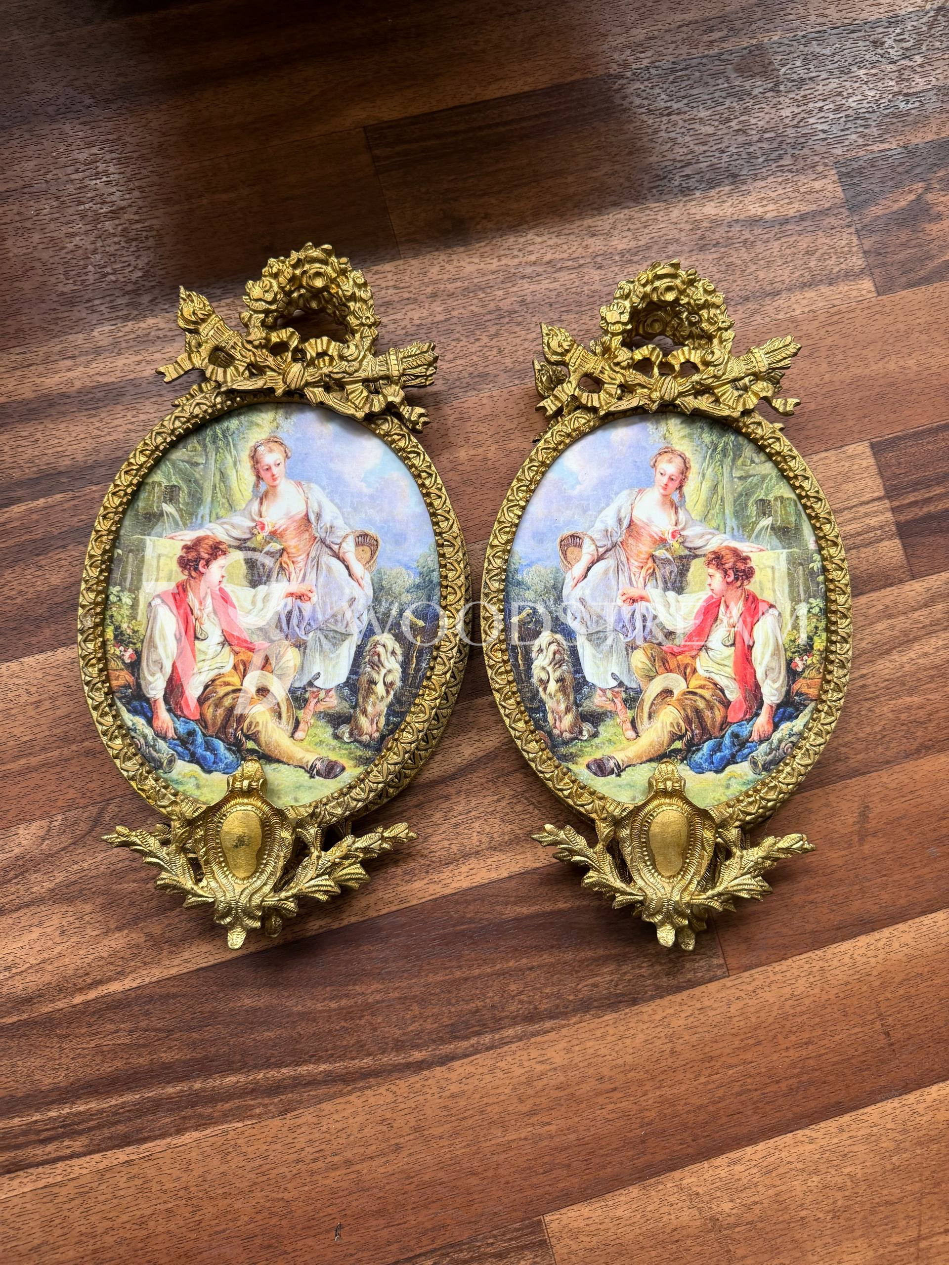 Декоративный элемент настенный/Медальон/Картина в стиле Людовика XVI 2 штуки 