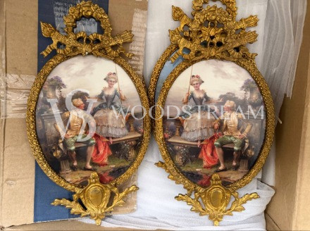 Декоративный элемент настенный/Медальон/Картина в стиле Людовика XVI  2 штуки