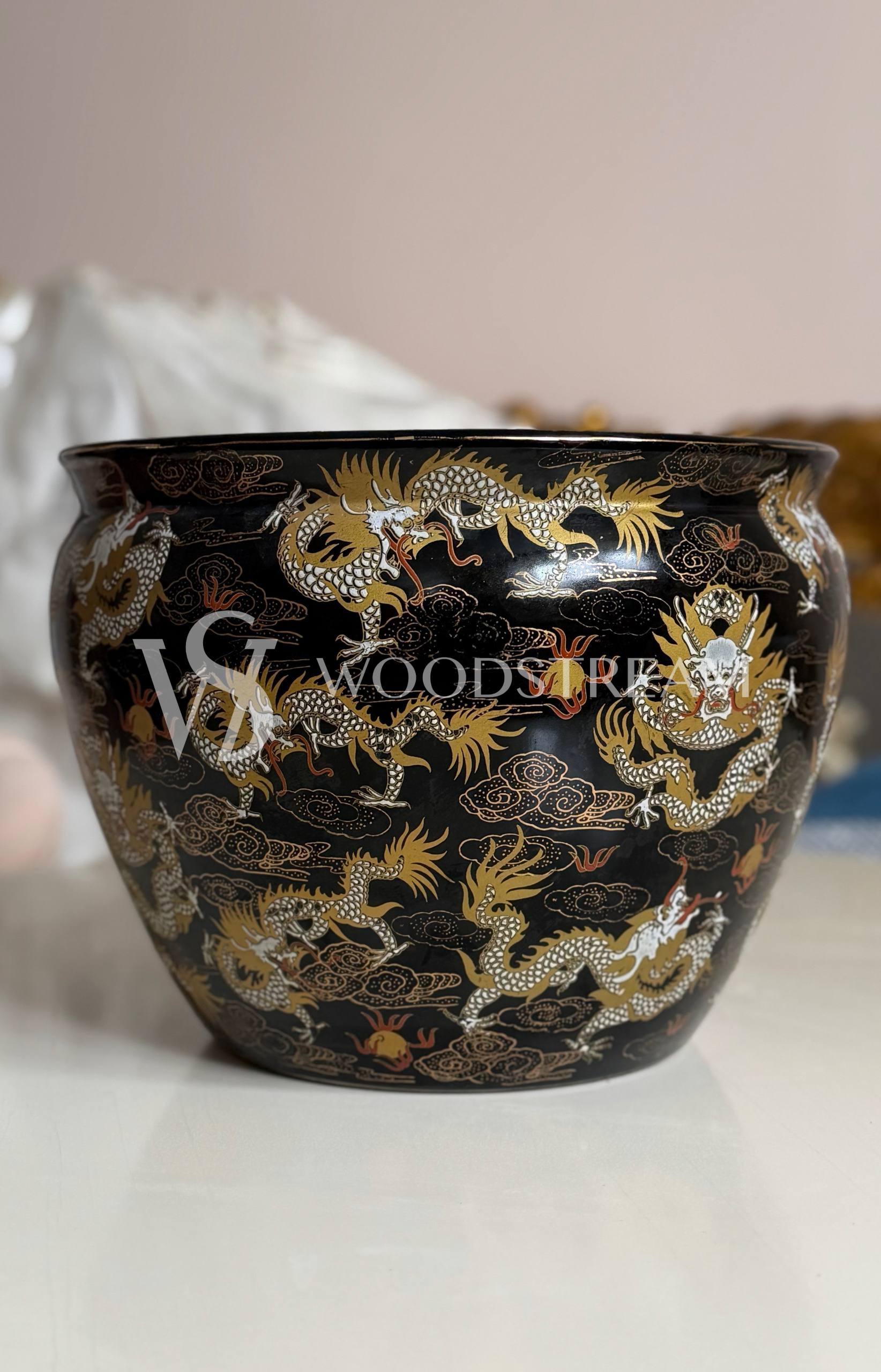 Кашпо/Вазон в стиле шинуазри Сацума