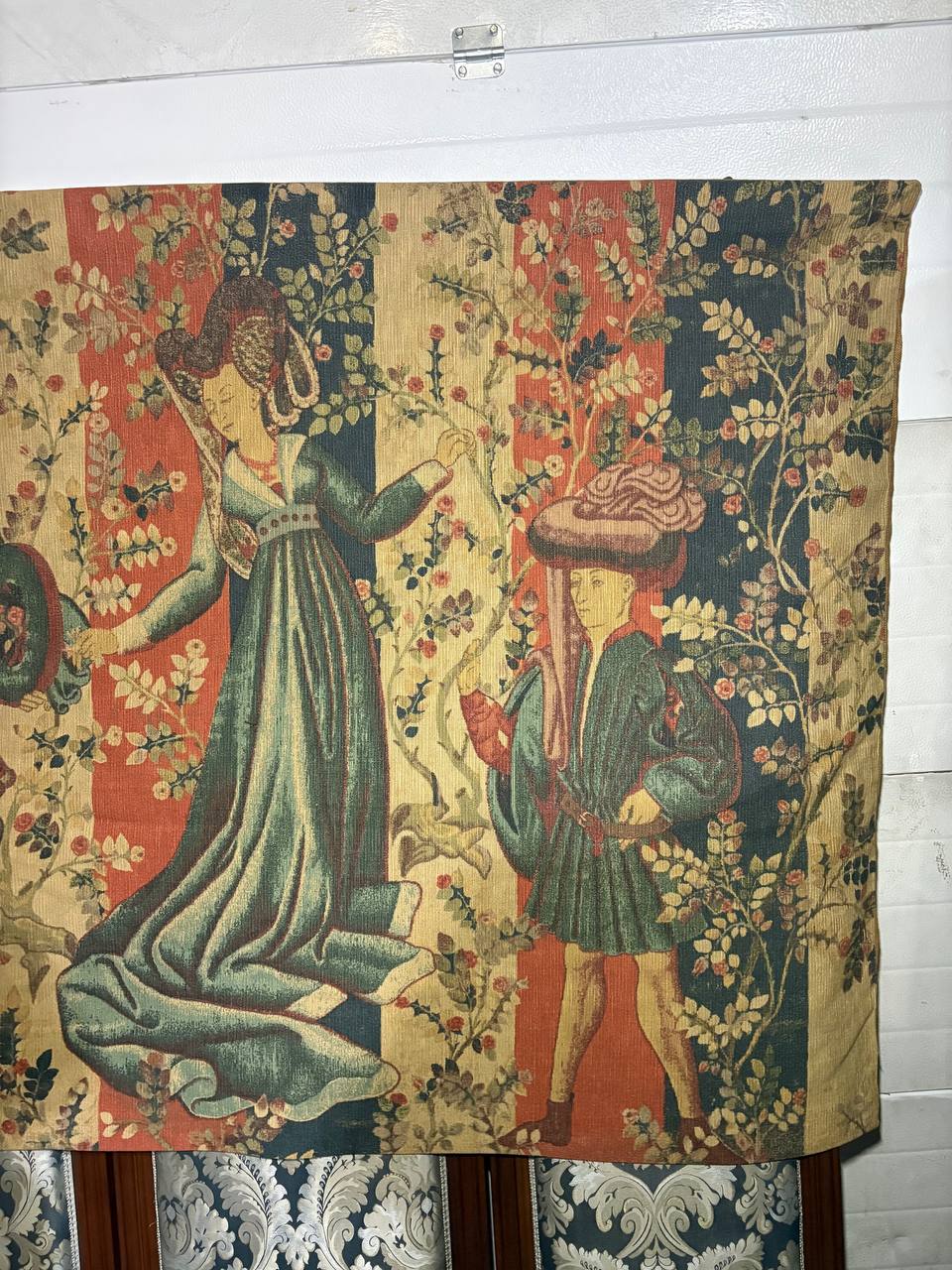 Гобелен винтажный с галантной сценой