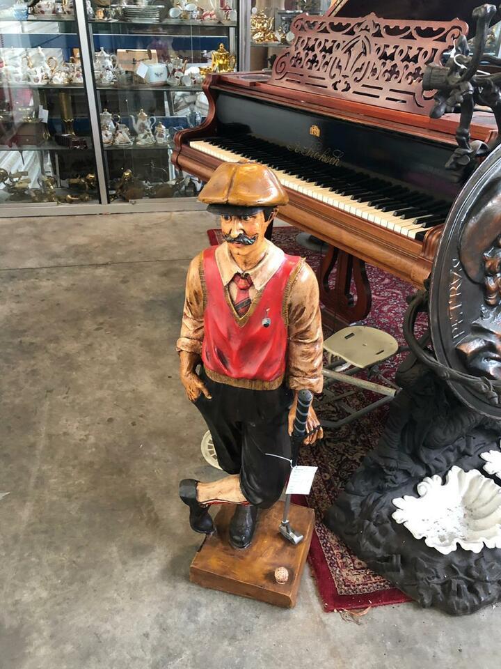 Фигура гольфиста винтажная