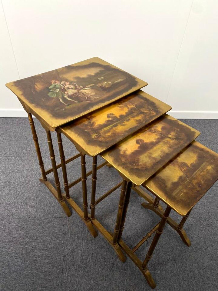 Сет: стол 4 штуки с росписью