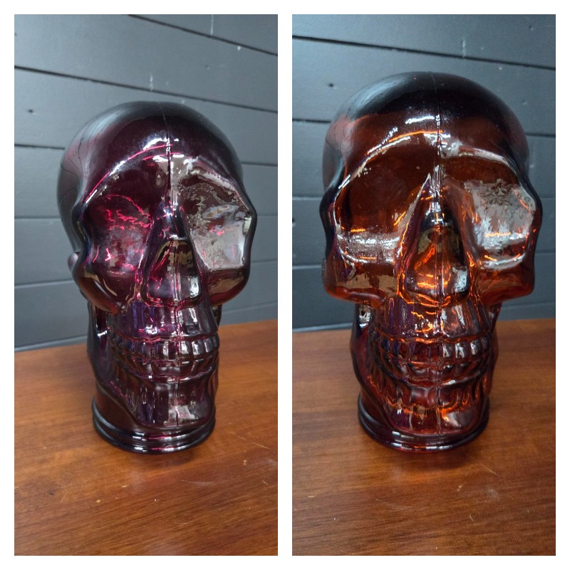Комплект: Скульптура/Череп стеклянный 2 штуки