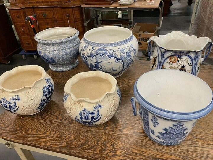 Посуда: вазы/тарелки/чаши винтажные в стиле Делф