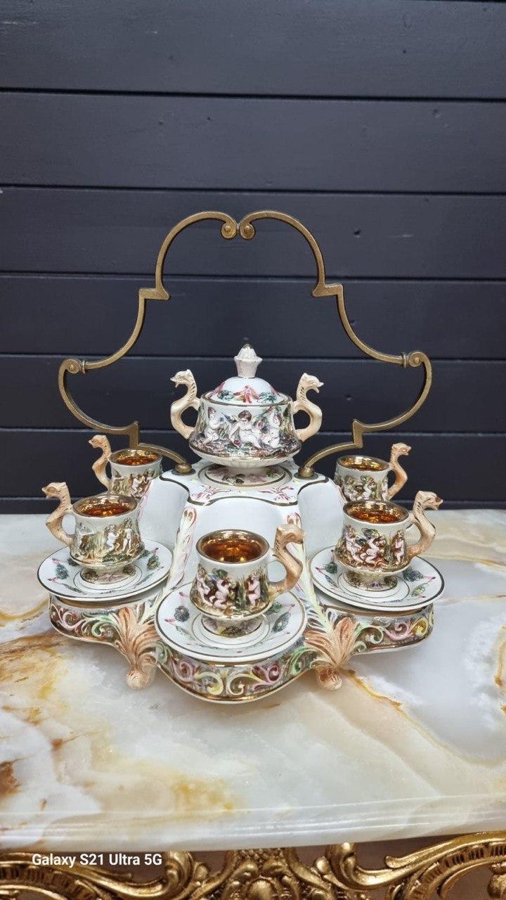 Сервиз чайный/кофейный на подставке от Каподимонте