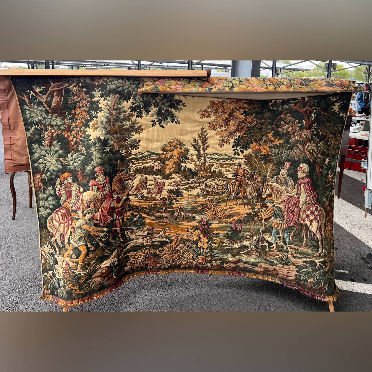 Гобелен винтажный со сценой охоты