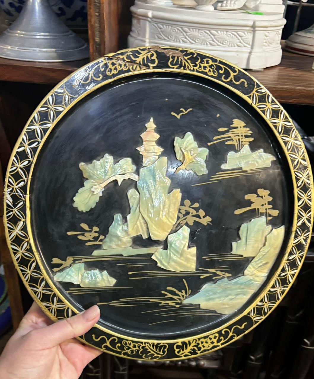 Панно/Тарелка/Поднос в стиле шинуазри