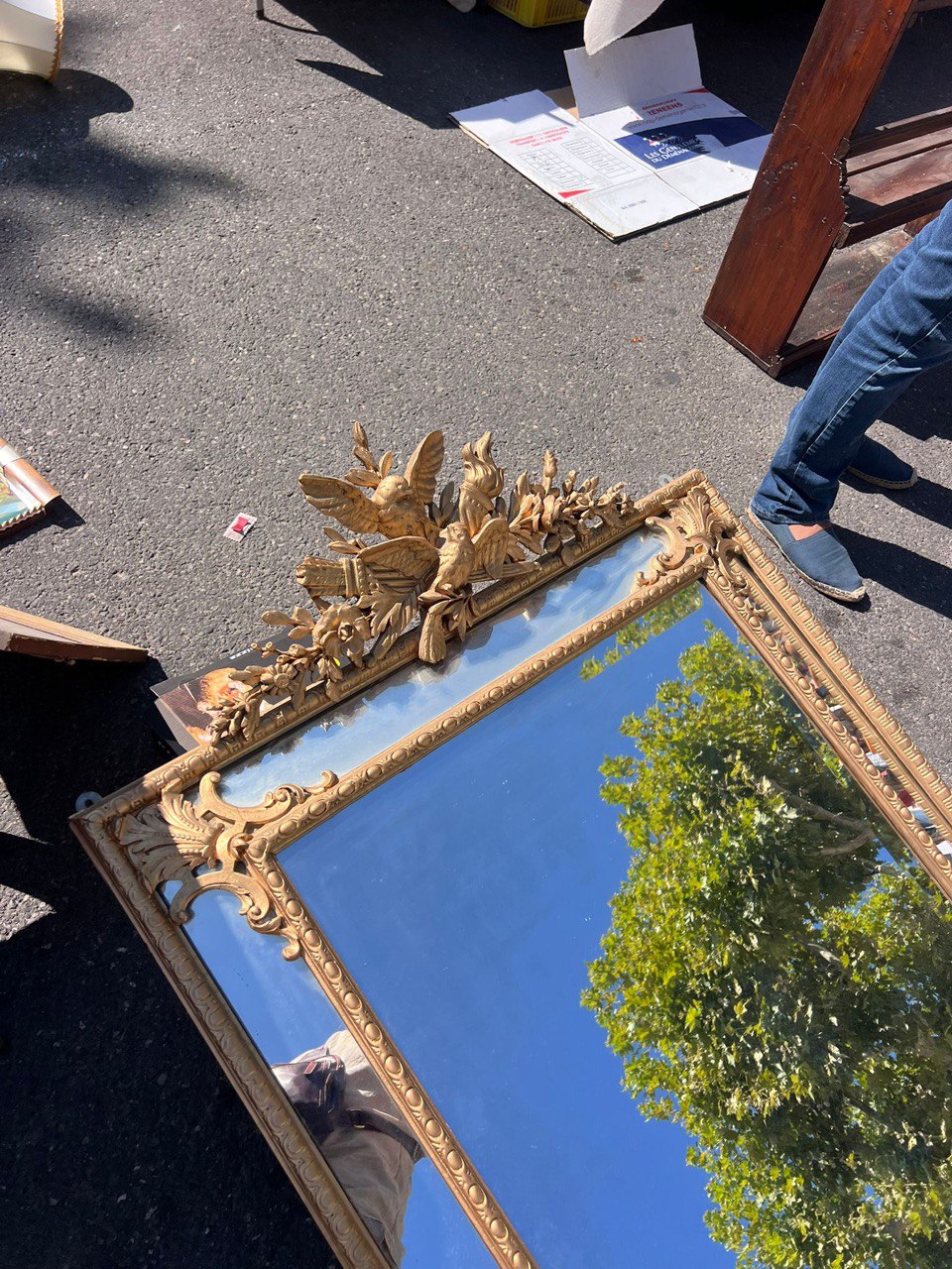 Зеркало настенное в стиле Людовика XVI