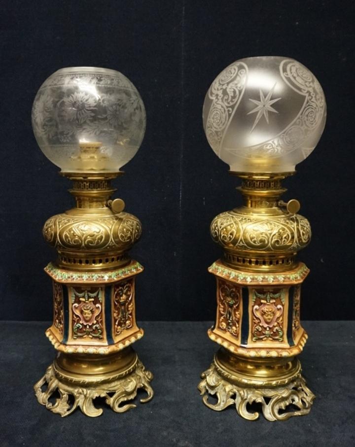 Лампа 2 штуки A. WAUTHOZ bte BRUXELLES"