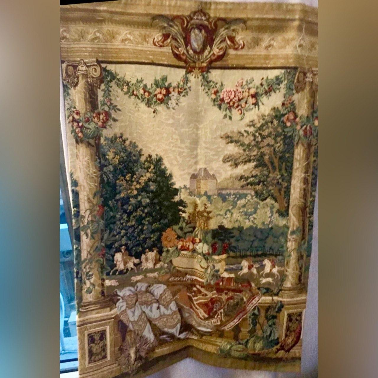 Гобелен со сценой охоты винтажный