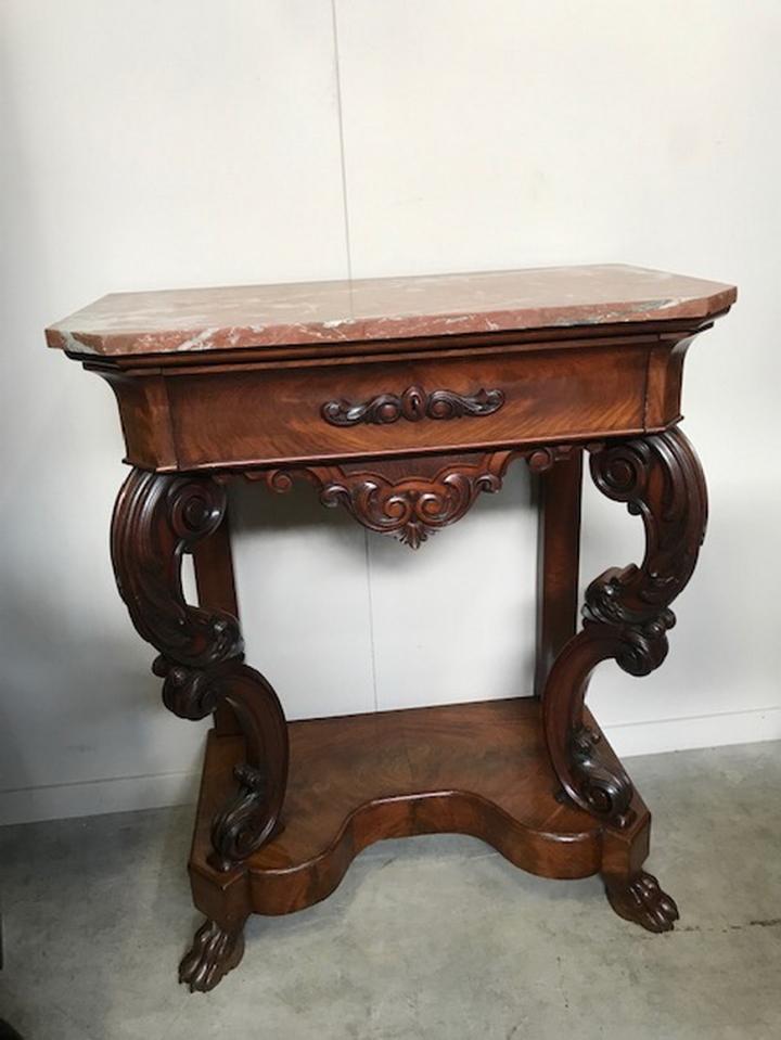 Консоль старинная с мрамором