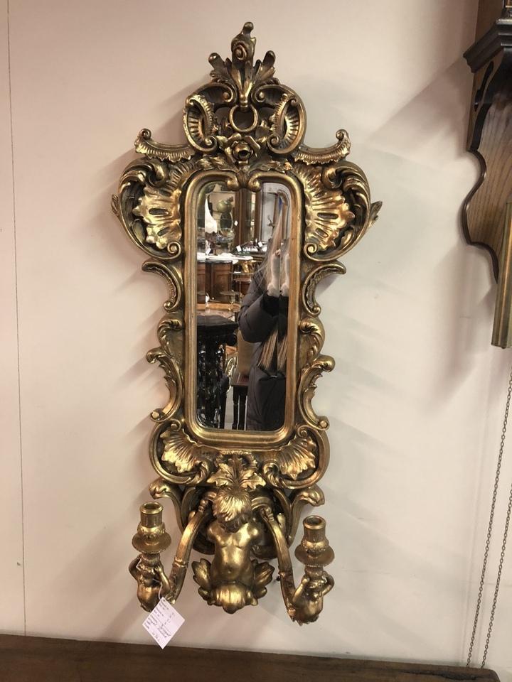 Бра с зеркалом в стиле барокко