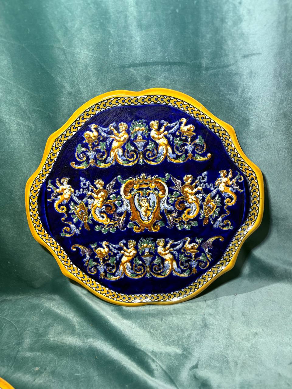 Тарелка декоративная винтажная в стиле Жьен/Gien 2 штуки