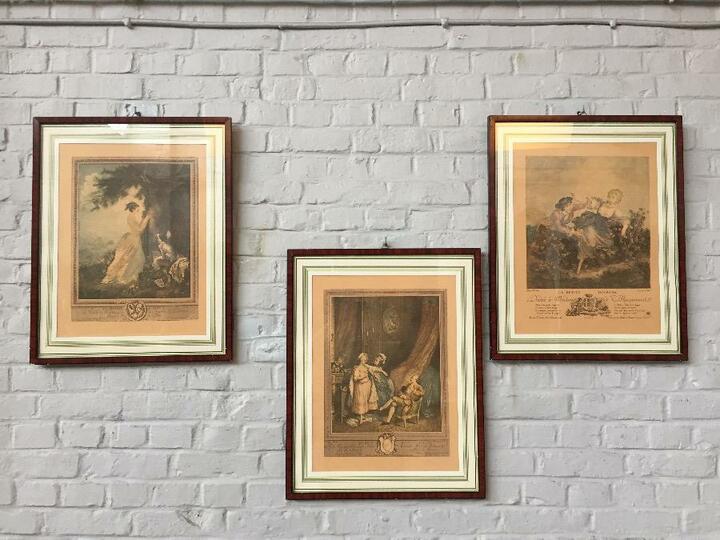 Гравюры 3 штуки старинные