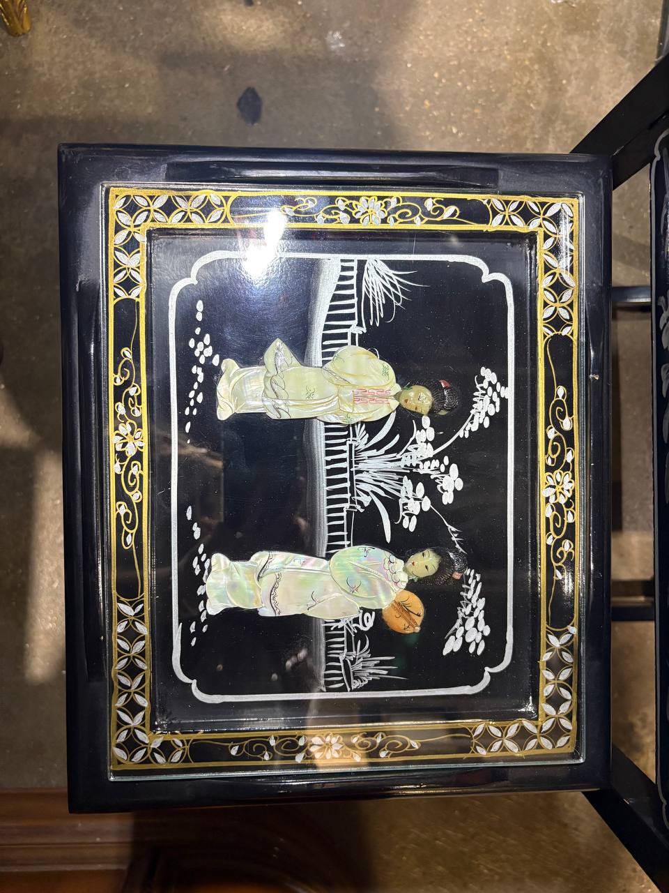 Сет: Стол/Подставка 3 штуки в стиле шинуазри