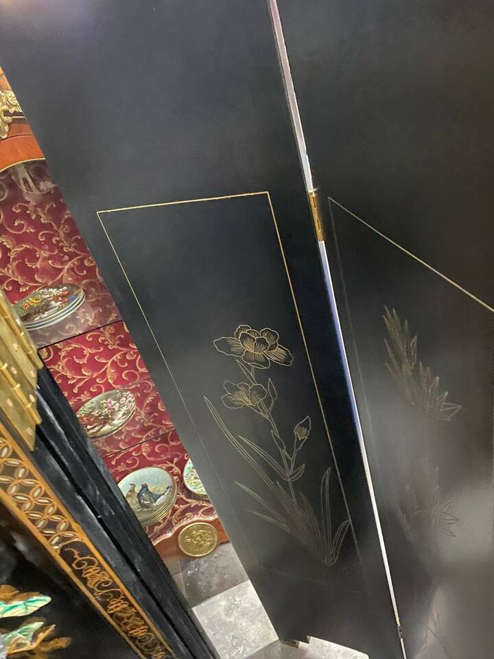 Ширма в стиле шинуазри после реставрации