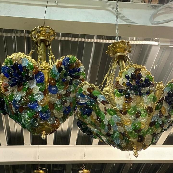 Люстра 2 штуки винтажная