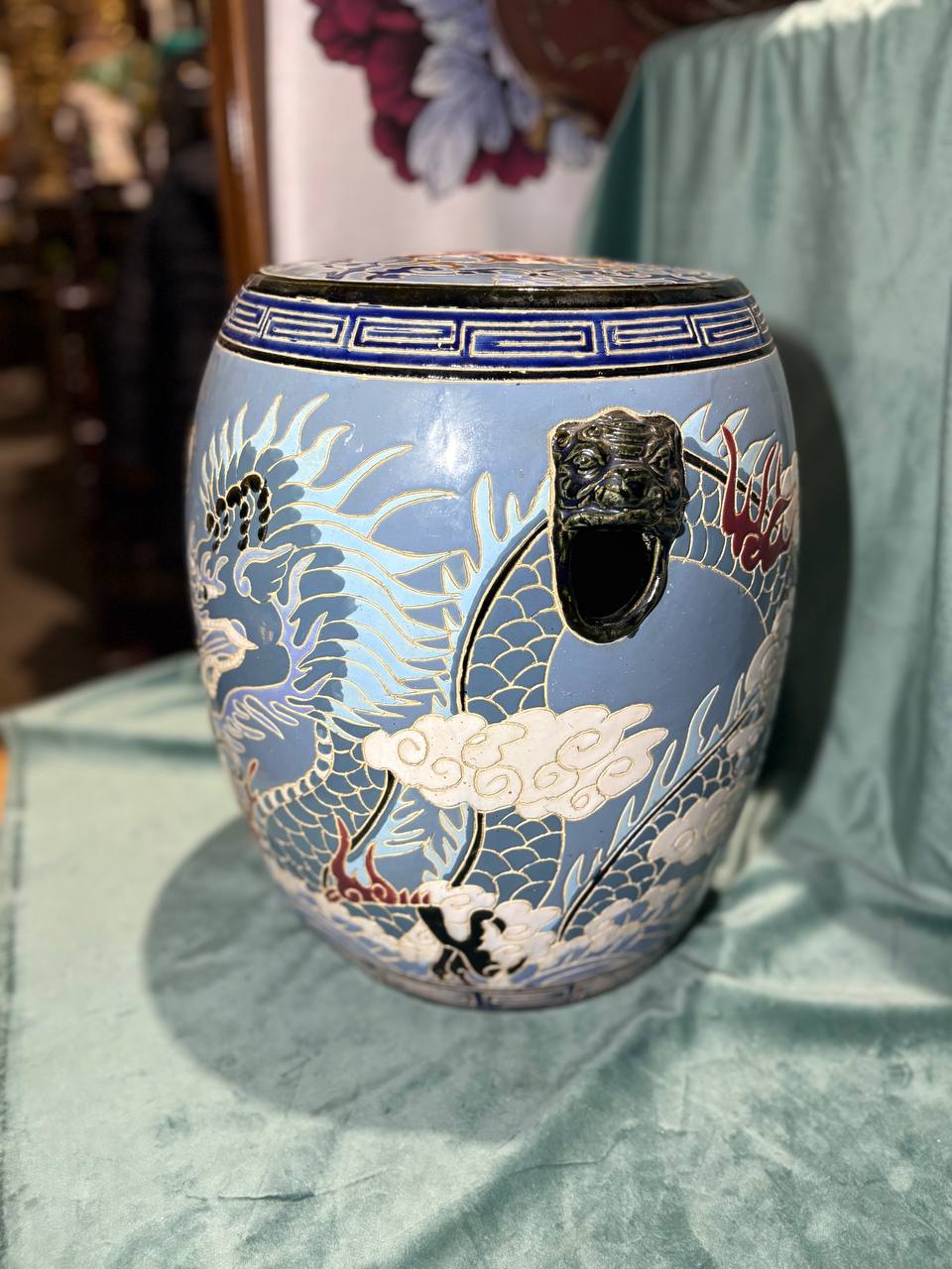 Подставка/Табурет керамический в стие шинуазри