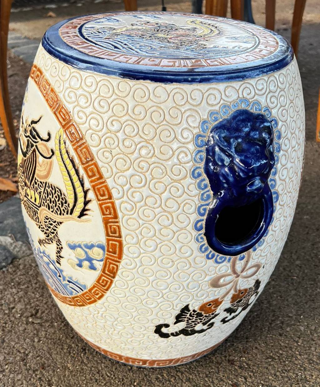 Подставка/Табурет керамический в стие шинуазри