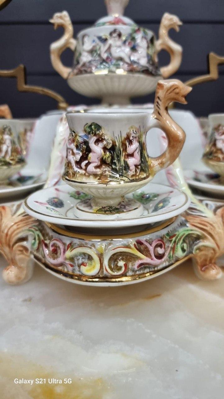 Сервиз чайный/кофейный на подставке от Каподимонте