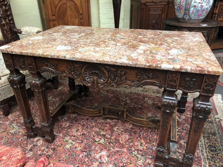 Стол/консоль с мраморной столешницей