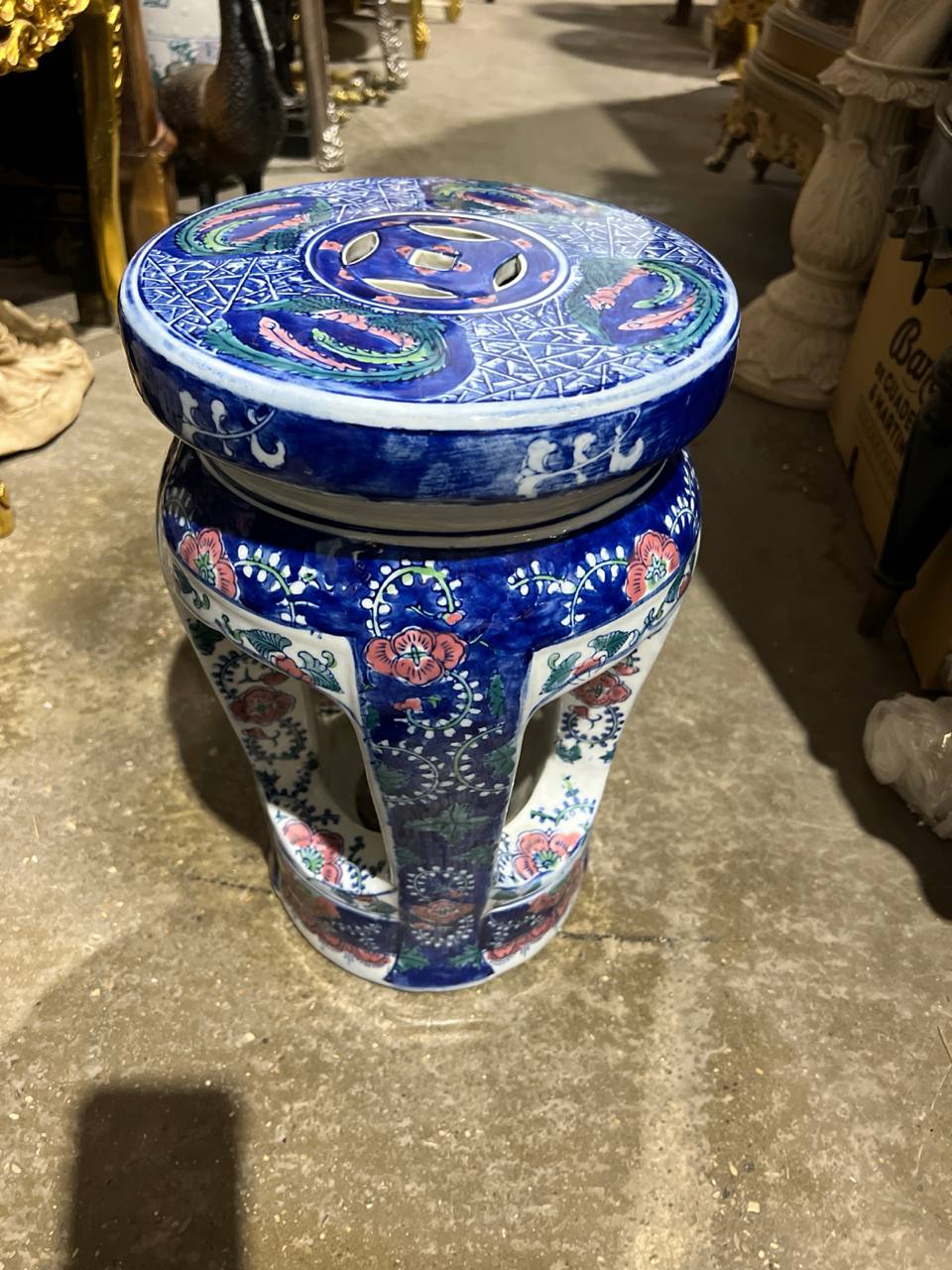 Подставка/Табурет керамический в стие шинуазри