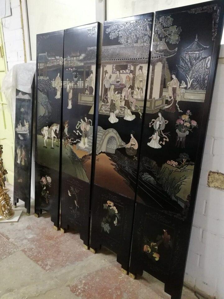 Ширма в стиле шинуазри после реставрации