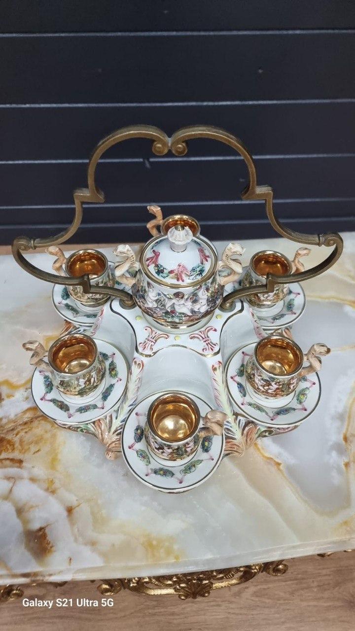 Сервиз чайный/кофейный на подставке от Каподимонте