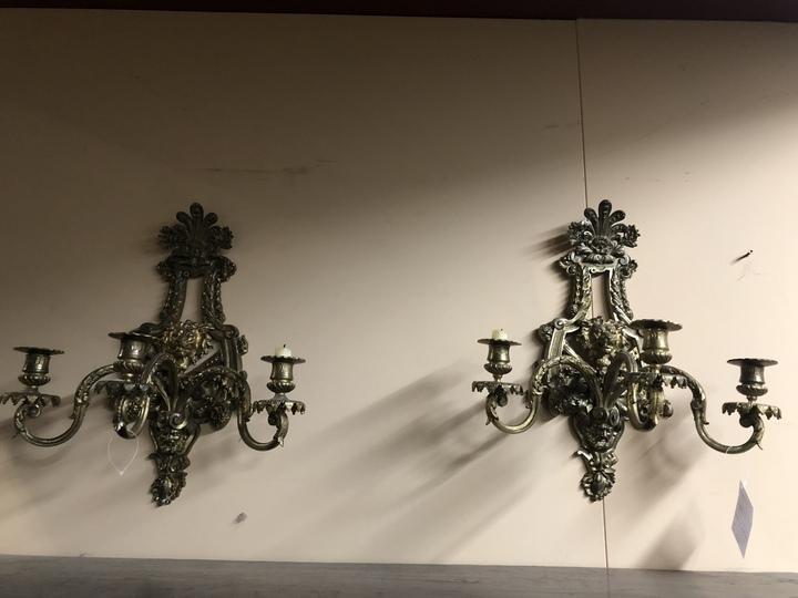 Бра старинные бронзовые 2 штуки