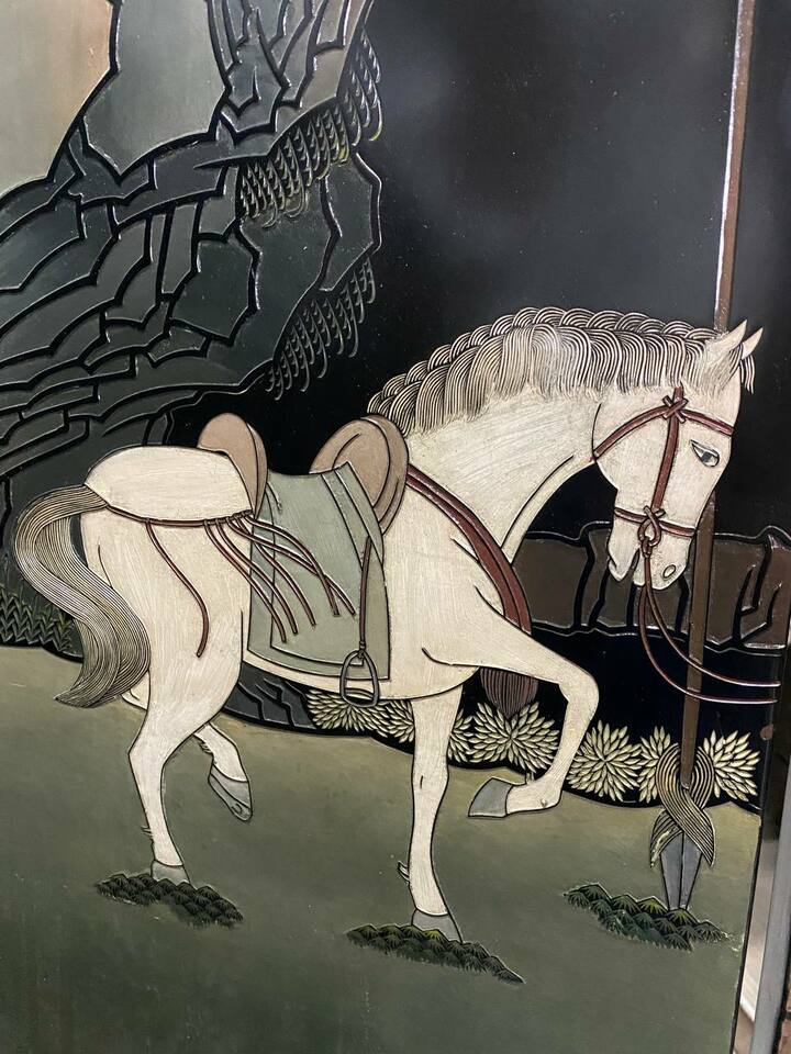 Ширма в стиле шинуазри после реставрации