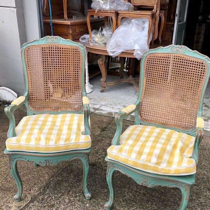 Кресло 2 штуки в стиле Людовика XV