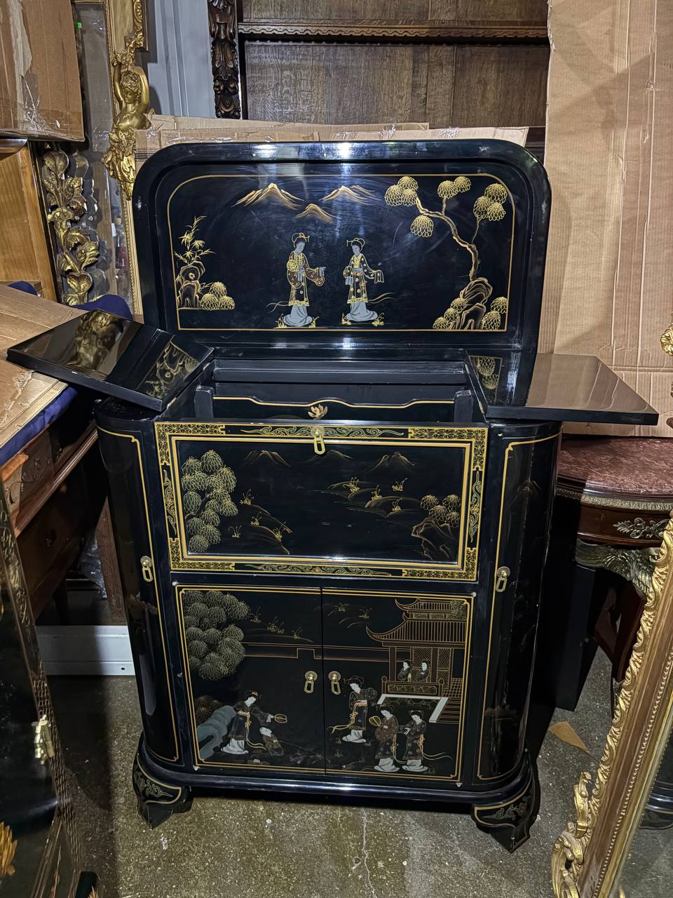 Тумба/Бар/Шкаф барный в стиле шинуазри