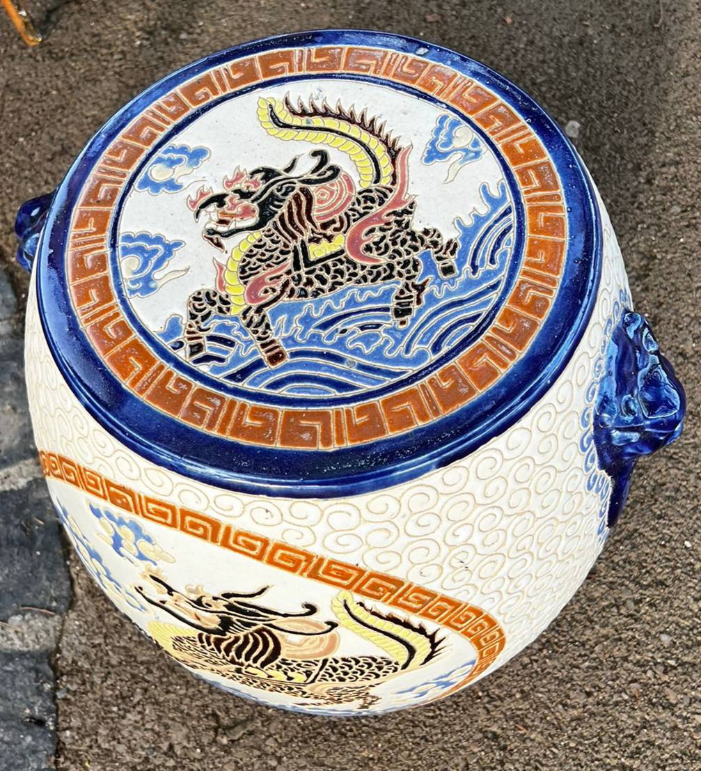 Подставка/Табурет керамический в стие шинуазри