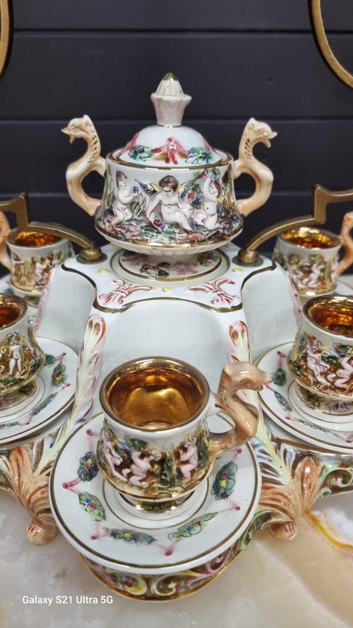 Сервиз чайный/кофейный на подставке от Каподимонте