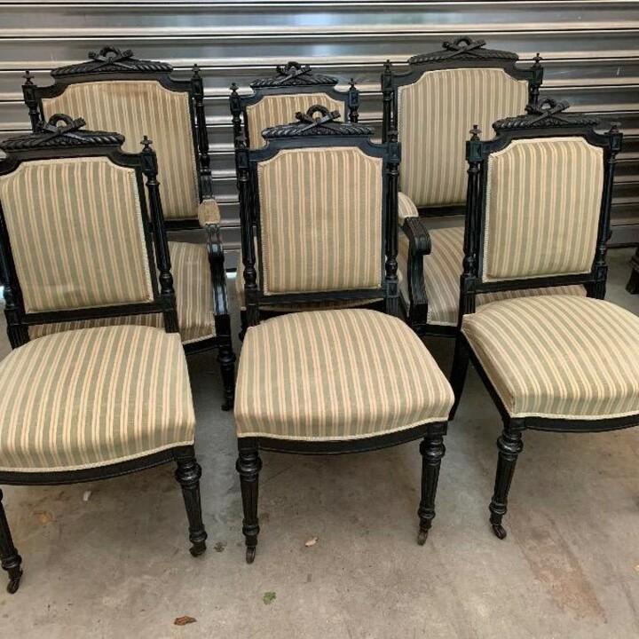 Комплект 6 стульев в стиле Наполеона III