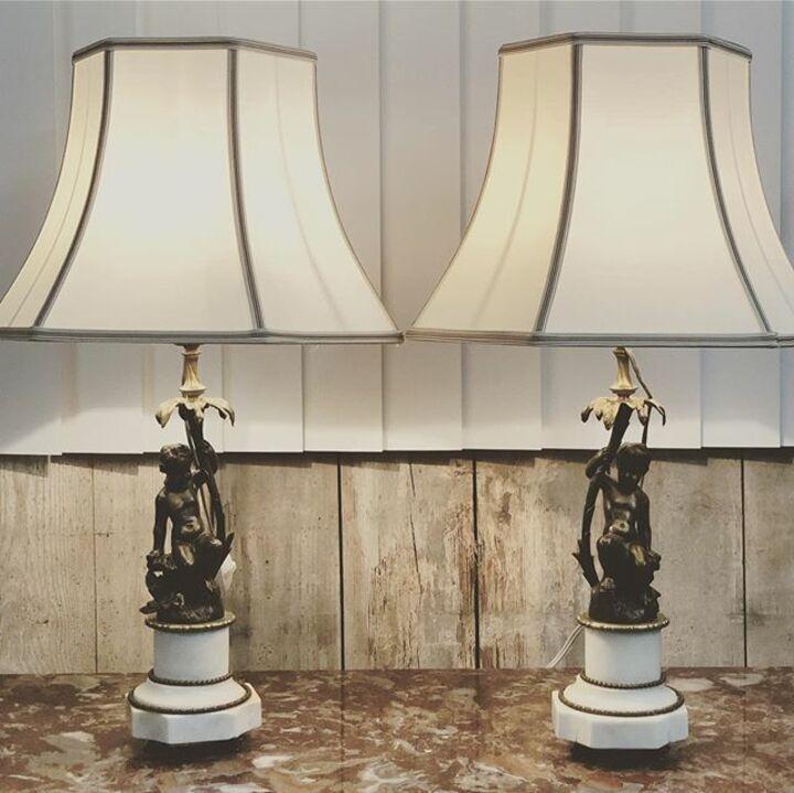 Лампа 2 штуки настольная винтажная