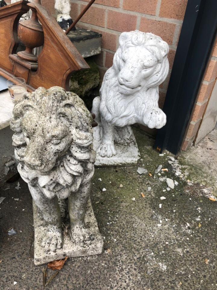 Садово-парковая статуя/скульптура 2 штуки Лев