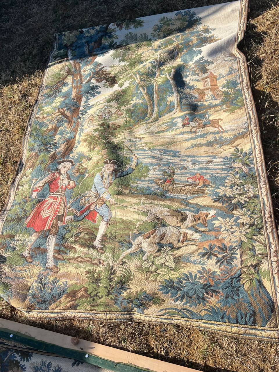 Гобелен винтажный со сценой охоты 2 штуки