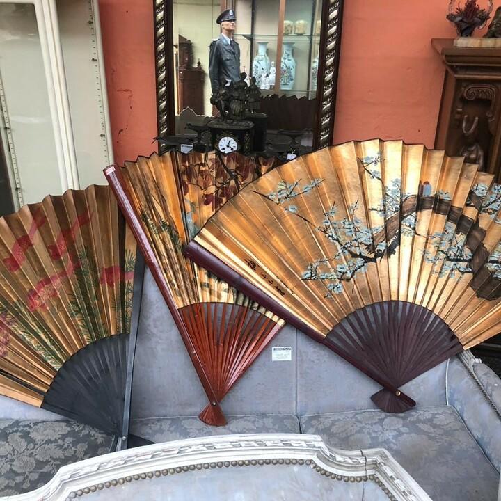 Веер 3 штуки в стиле шинуазри